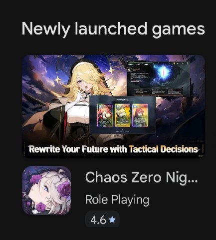 Newly launched games mate. Rewrite Your Future with Tactical Decisions Chaos Zero Nig.. Role Playing 4.6