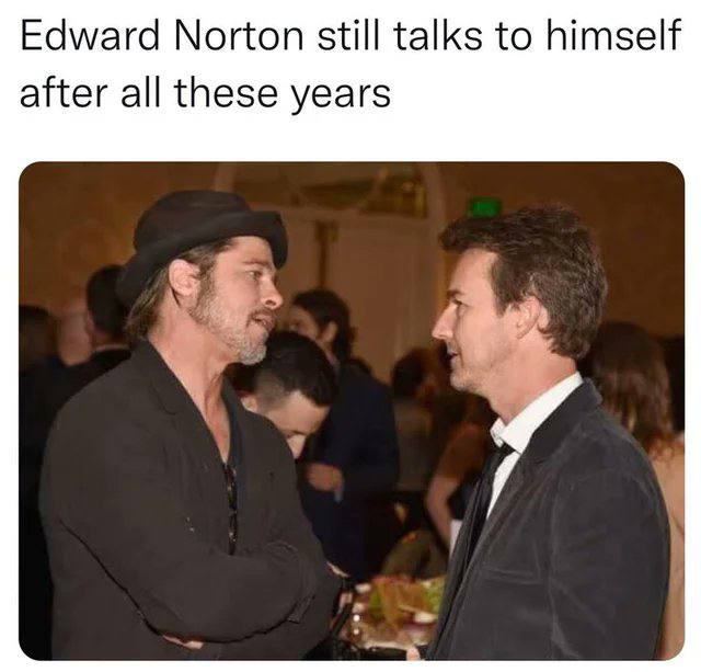 Edward Norton still talks to himself after all these years