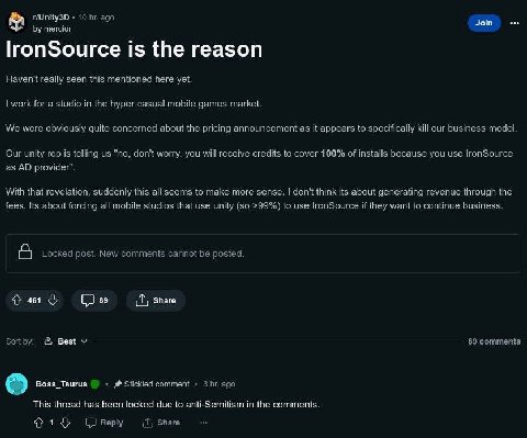 r/Unity3D 10 ago Join тегсюг lronSource is the reason Haven't really seen this mentioned here yet. work for a studio in the hyper casual mobile games market. We were obviously quite concerned about th