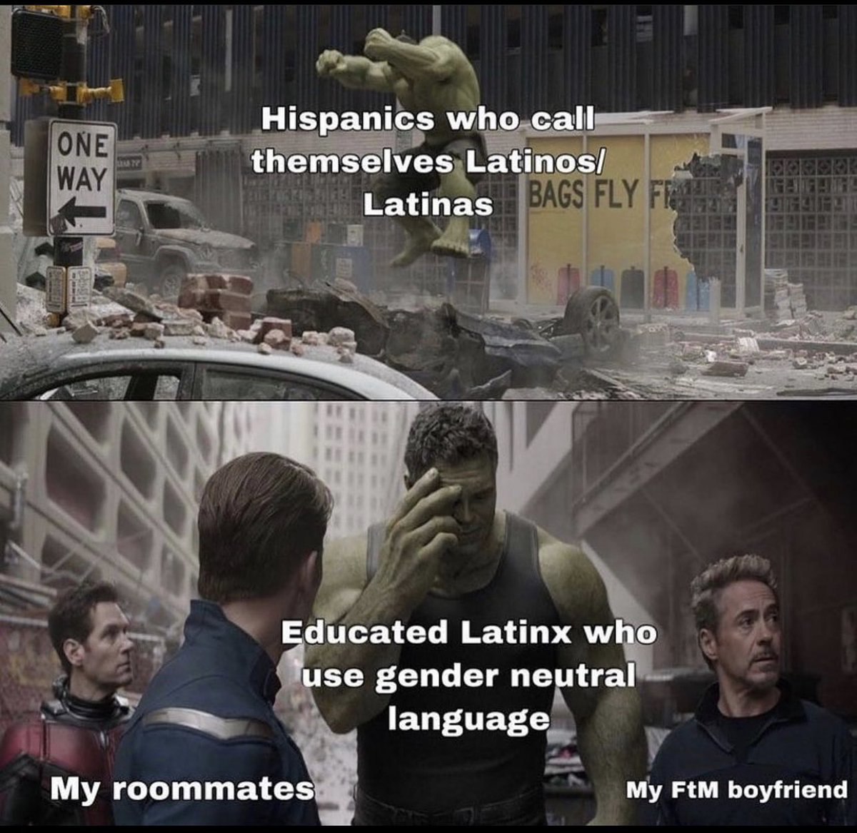 Hispanics themselves Latinos/ Latinas Educated Latinx who Чизе gender neutral language My My FtM boyfriend