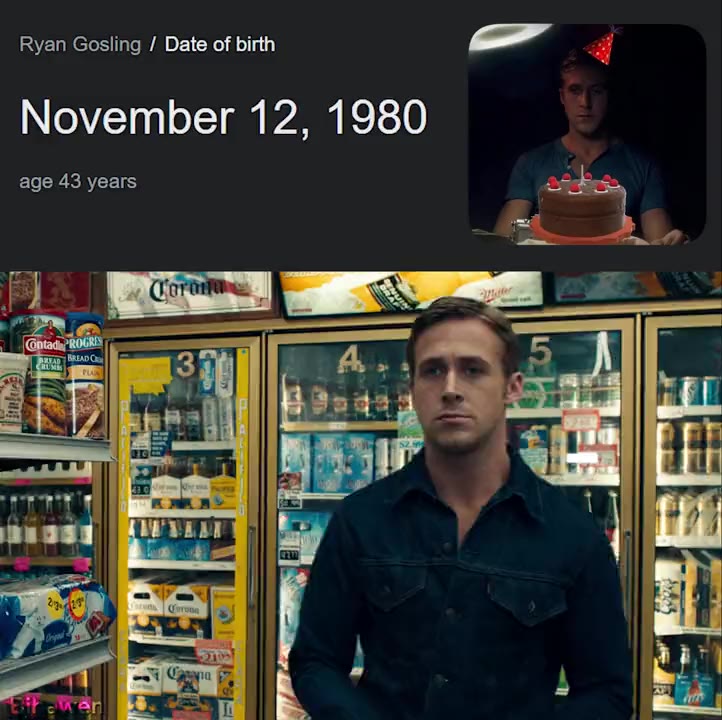 Ryan Gosling / Date of birth =— Я