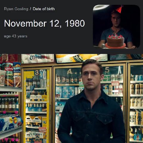 Ryan Gosling / Date of birth =— Я