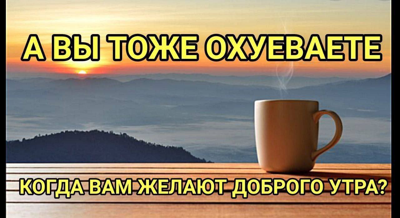 “A ОХУЕВАЕТЕ ВАМ ЖЕЛАЮТ ДОБРОГО УТРА?
