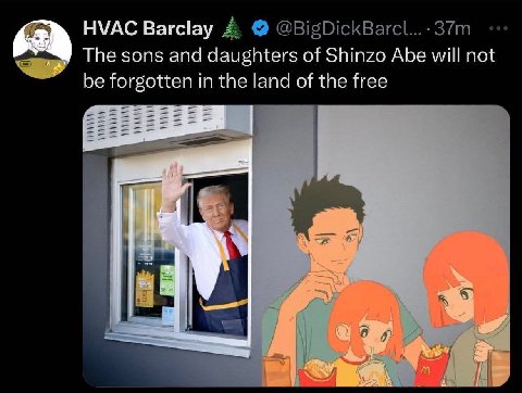 Gam Вагс!ау 2. @BigDickBarcl...-37m and daughters of Shinzo Abe will not be forgotten in the land of the free