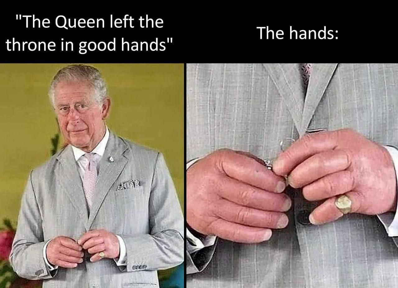 "The Queen left the The hands: throne in good hands" Я 7