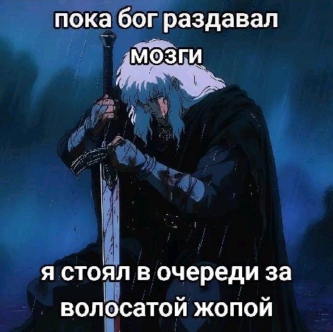 пока бог раздавал МОЗГИ я стоял в очереди за волосатой жопой