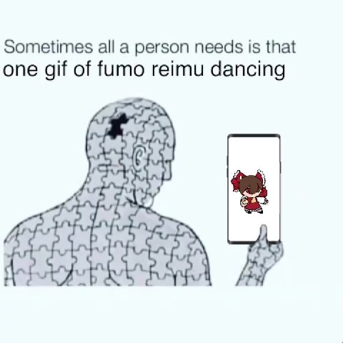Sometimes а! a person needs is that one gif of fumo reimu dancing