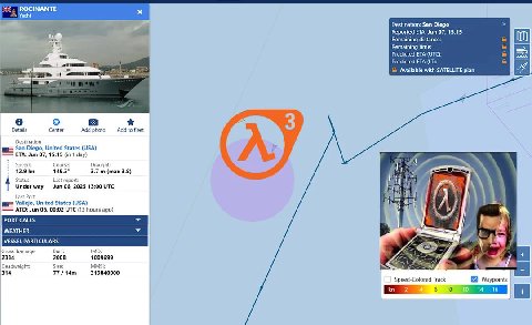 ROCINANTE Yacht San Diego a, Reported ЕТА: 07, 15:15 Remaining distance. Remaining EIA (WIC) Predicted ELA Available with SATELLITE plan Я Oetails Center Add Add to fleet Destination San Diego, United