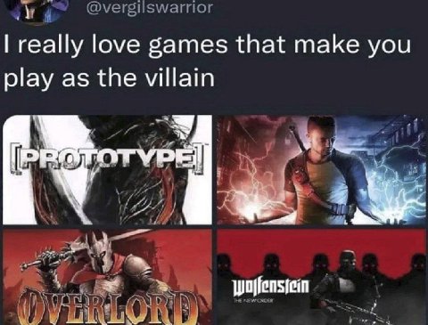 really love games that make you play as the villain