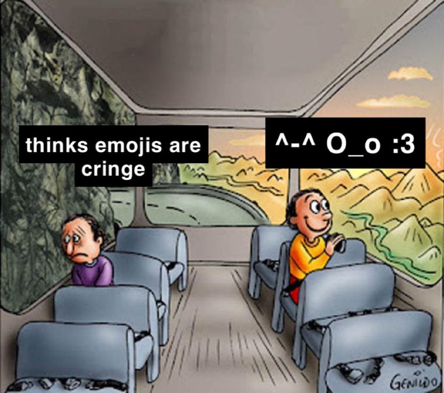 A thinks emojis are cringe