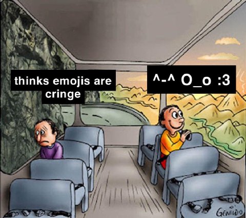 A thinks emojis are cringe
