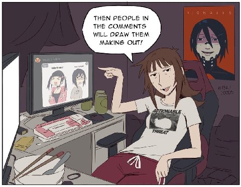 А 5 THEN PEOPLE IN THE COMMENTS WILL DRAW THEM MAKING OUT!