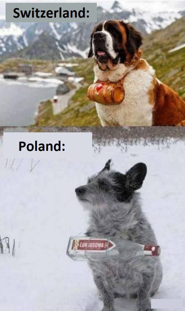 Switzerland: at 4 7% Poland: