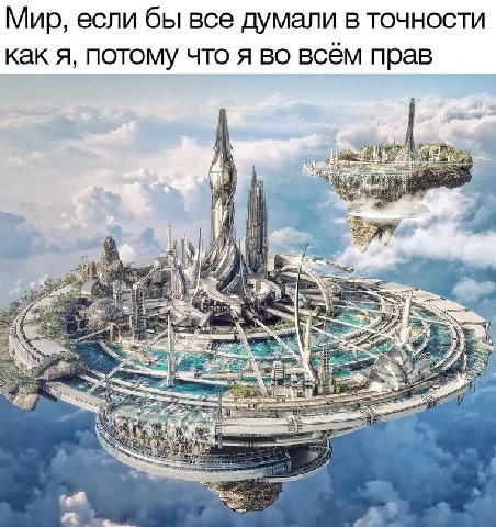Мир, если бы все думали в точности как я, потому что я во всем прав 4