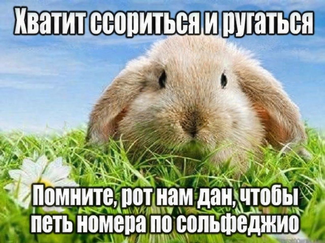 Хватит ссориться И 2 A Помните, рот Нам дан, чтобы петь номера по сольфеджио,