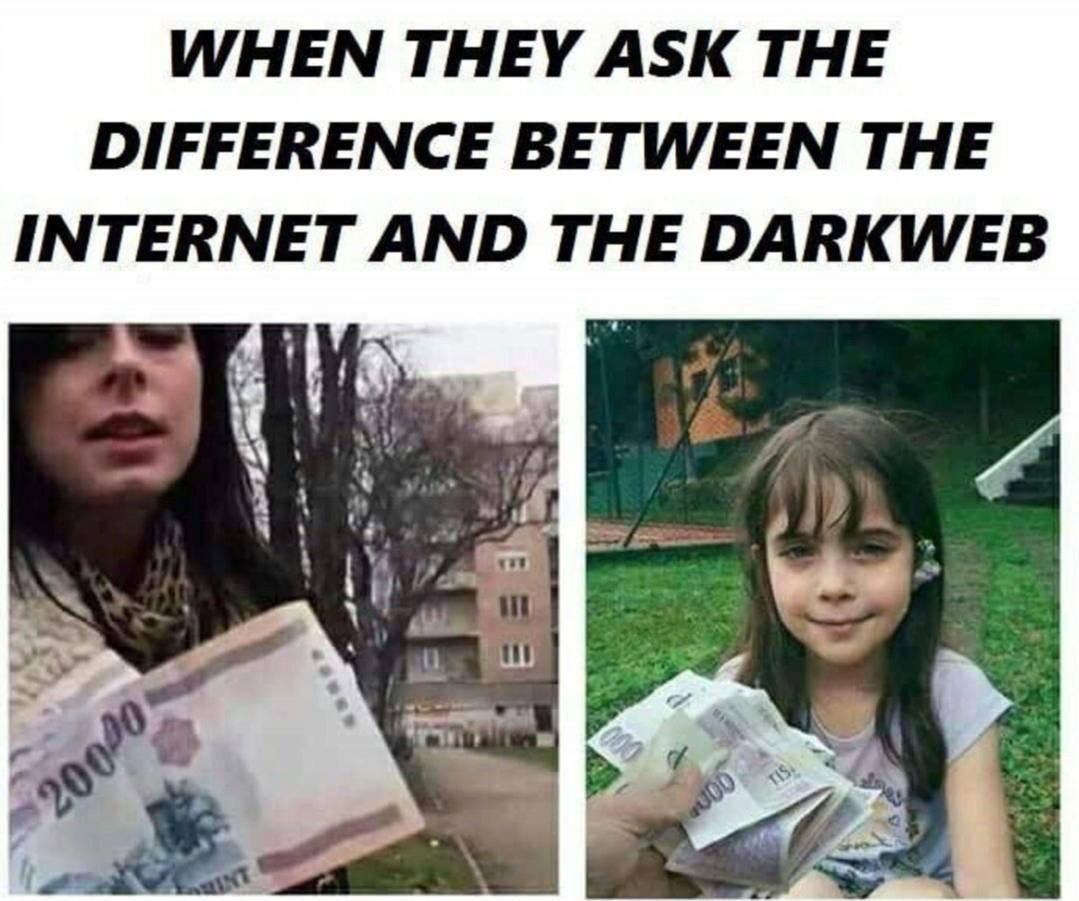 WHEN THEY ASK THE DIFFERENCE BETWEEN THE INTERNET AND DARKWEB