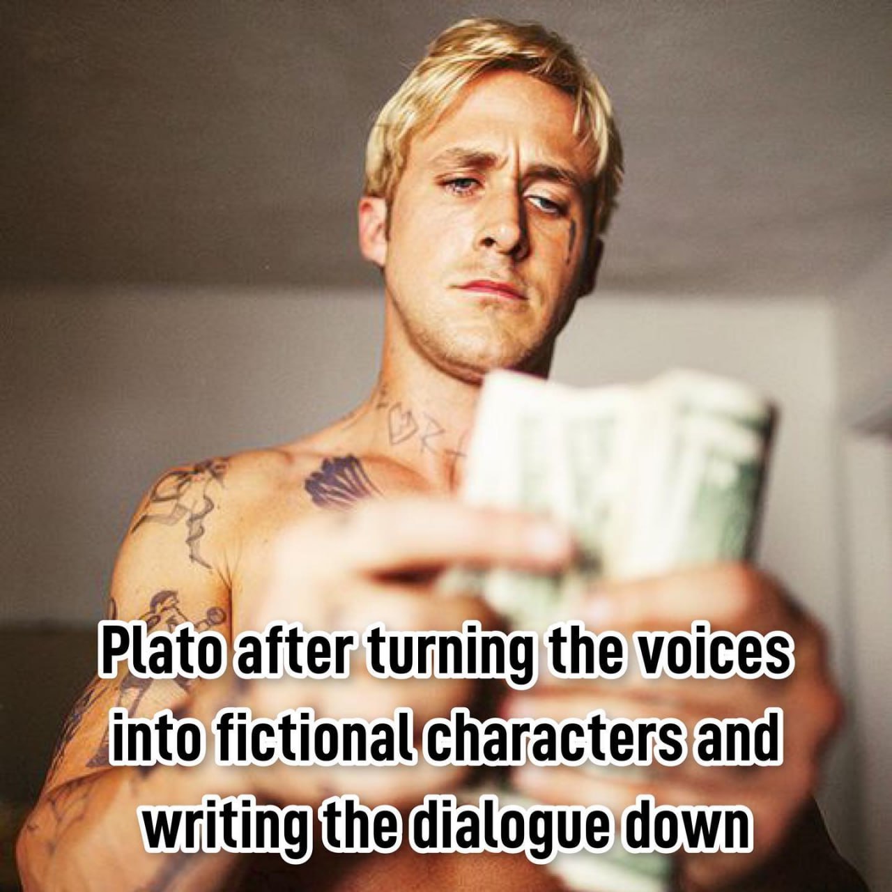 Plato after turning the voices fictional character and