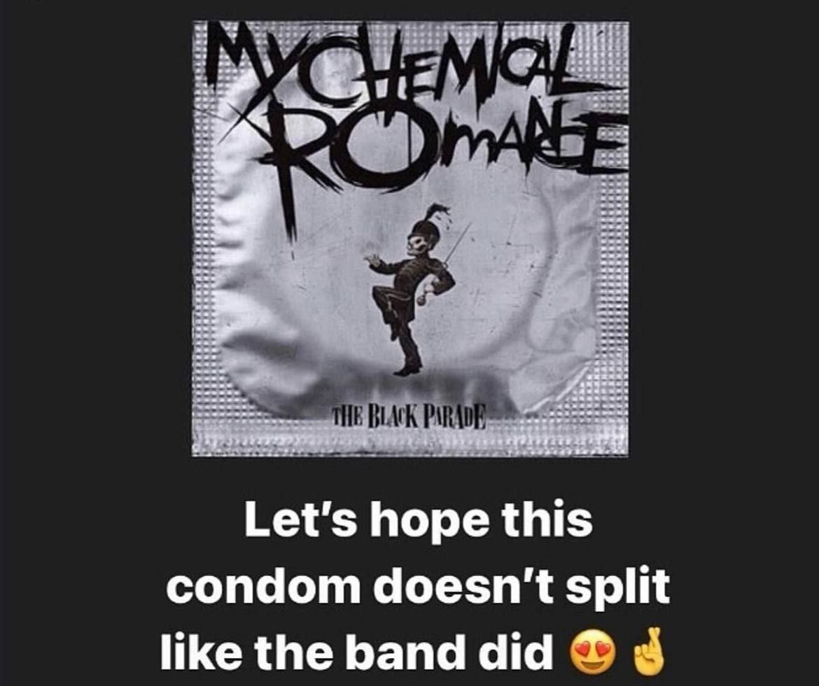 Let's hope this condom doesn't split like the band did 3