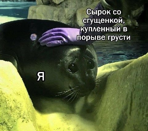 Сырок «сгущенкой, купленный в порыве грусти