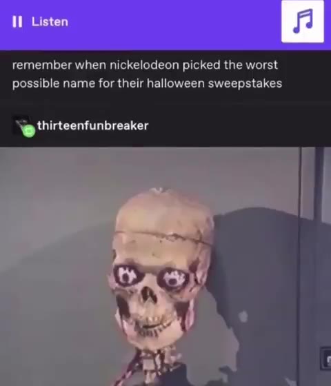 remember when nickelodeon picked the worst possible name for their halloween sweepstakes