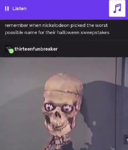 remember when nickelodeon picked the worst possible name for their halloween sweepstakes