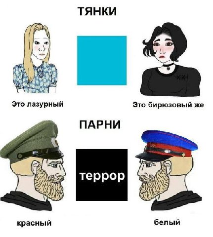 ТЯНКИ Это лазурный Это бирюзовый же ПАРНИ красный белый