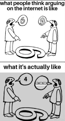 what people think arguing on the internet is like fal alt what it's actually like