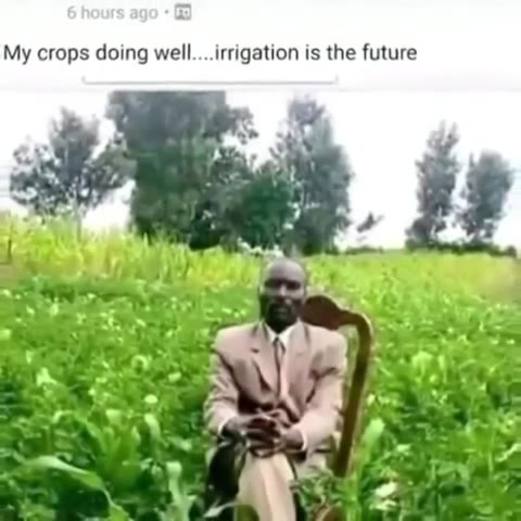 у crops doing well....irrigation is the future