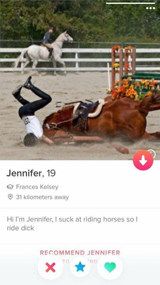 eee 1 Jennifer, 19 Frances Kelsey away Jennifer, suck at riding horses so ride dick RECOMMEND JENNIFER