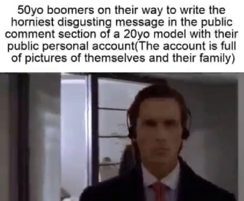 boomers their way to write the horniest disgusting message in the public comment section of a model with their public personal account(The account is full of pictures of themselves and their family)