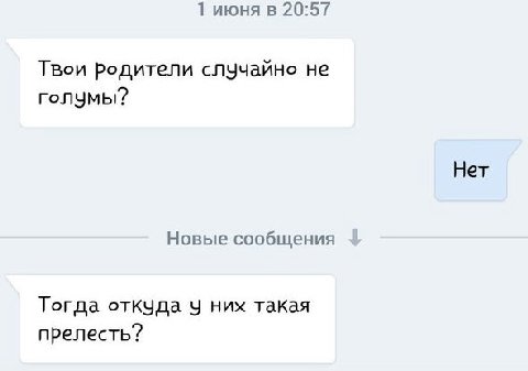 1 июня в 20:57 Твои Родители случайно не Голумы? Нет Новые сообщения Тогда откуда них такая прелесть?