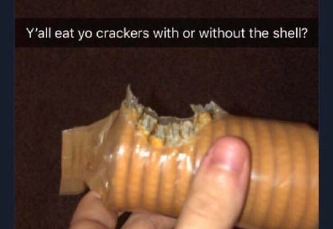 eat crackers with or without the shell?