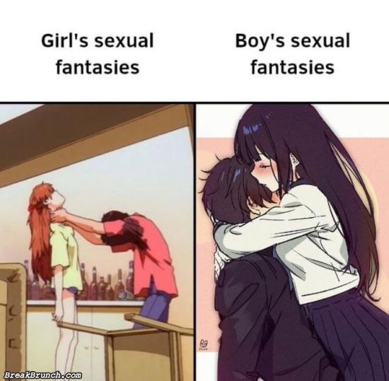 Girl's sexual Boy's sexual fantasies fantasies a