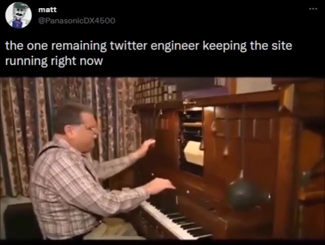 the one remaining twitter engineer keeping the site running right now