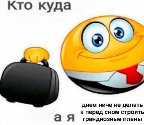 Кто куда днем ниче не делать а перед сном строить а грандиозные планы