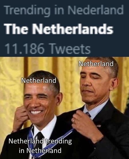 Trending in Nederland The Netherlands 11.186 Гмее land etherland Netherl in