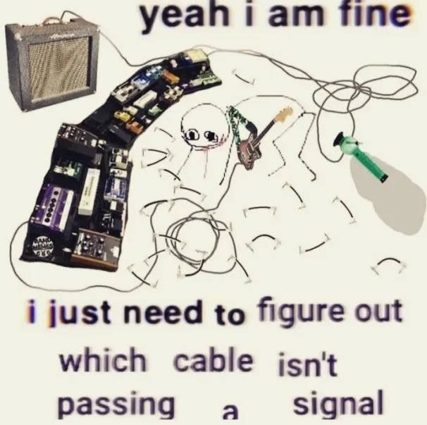 yeah Tine ЗА i just need to figure out which cable isnt passing a signal