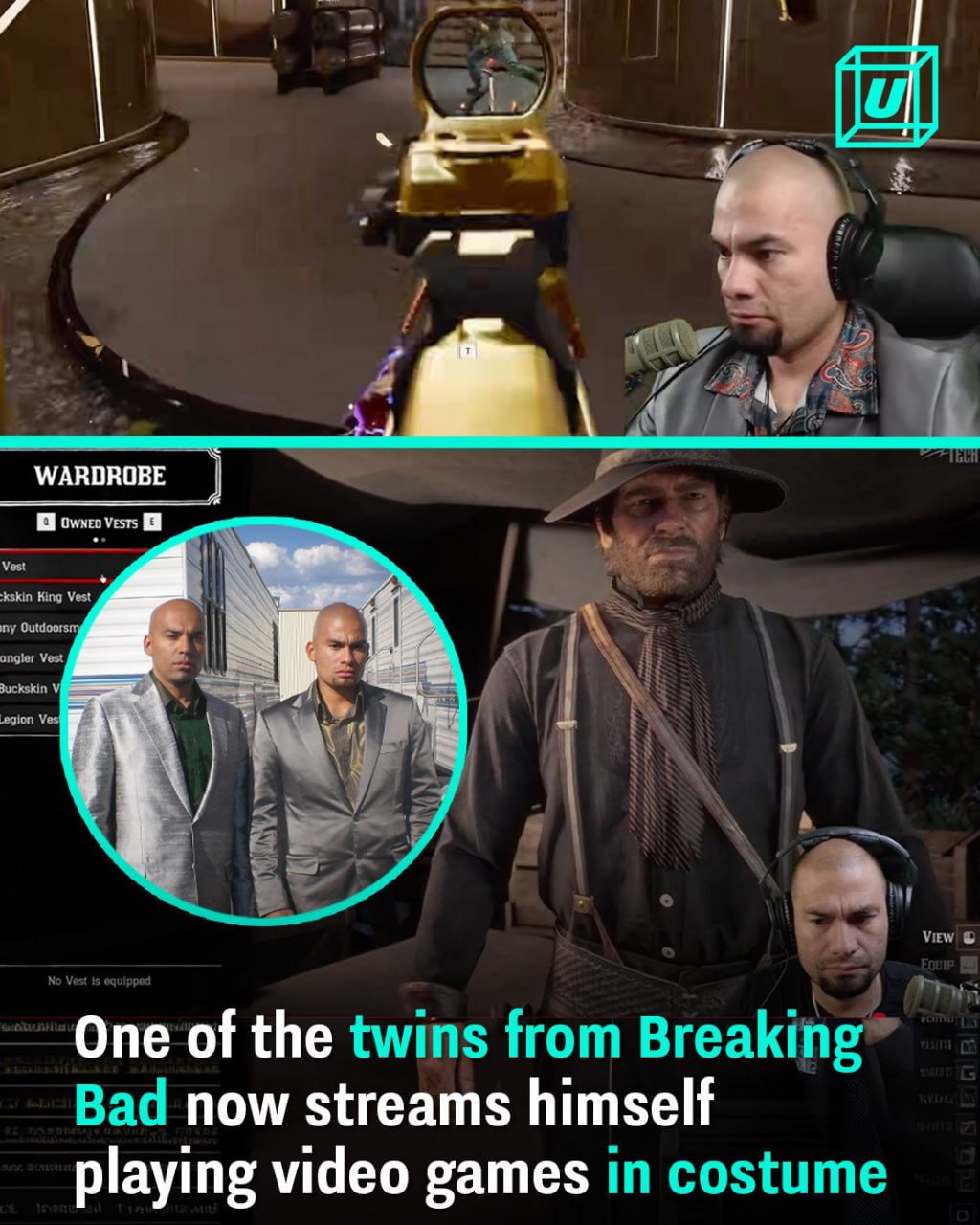 One of the twins from Breaking Bad now streams himself playing video games in costume