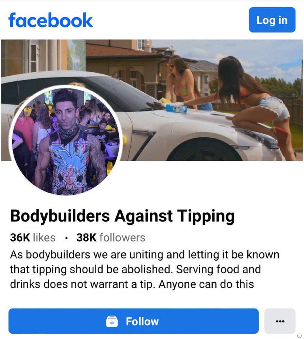 facebook Against Tipping likes followers As bodybuilders we are uniting and letting it be known that tipping should be abolished. Serving food and drinks does not warrant a tip. Anyone can this