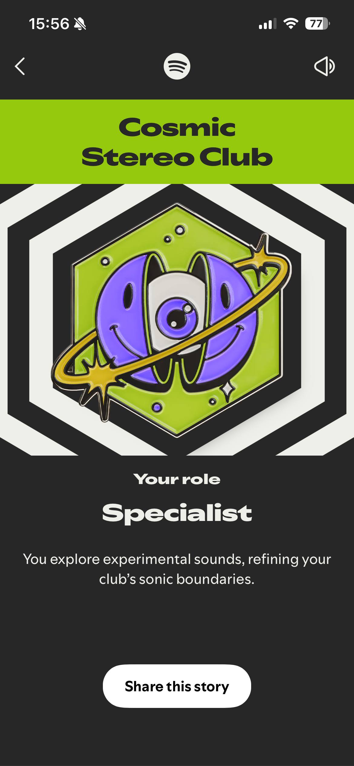15:56 3 Cosmic Stereo Club а A о Your role Specialist You explore experimental sounds, refining your club’s sonic boundaries.