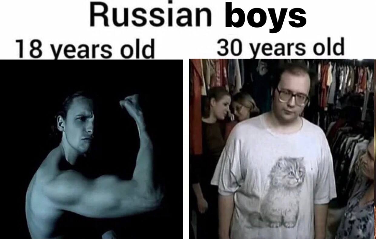 Russian boys 18 years old 30 years old
