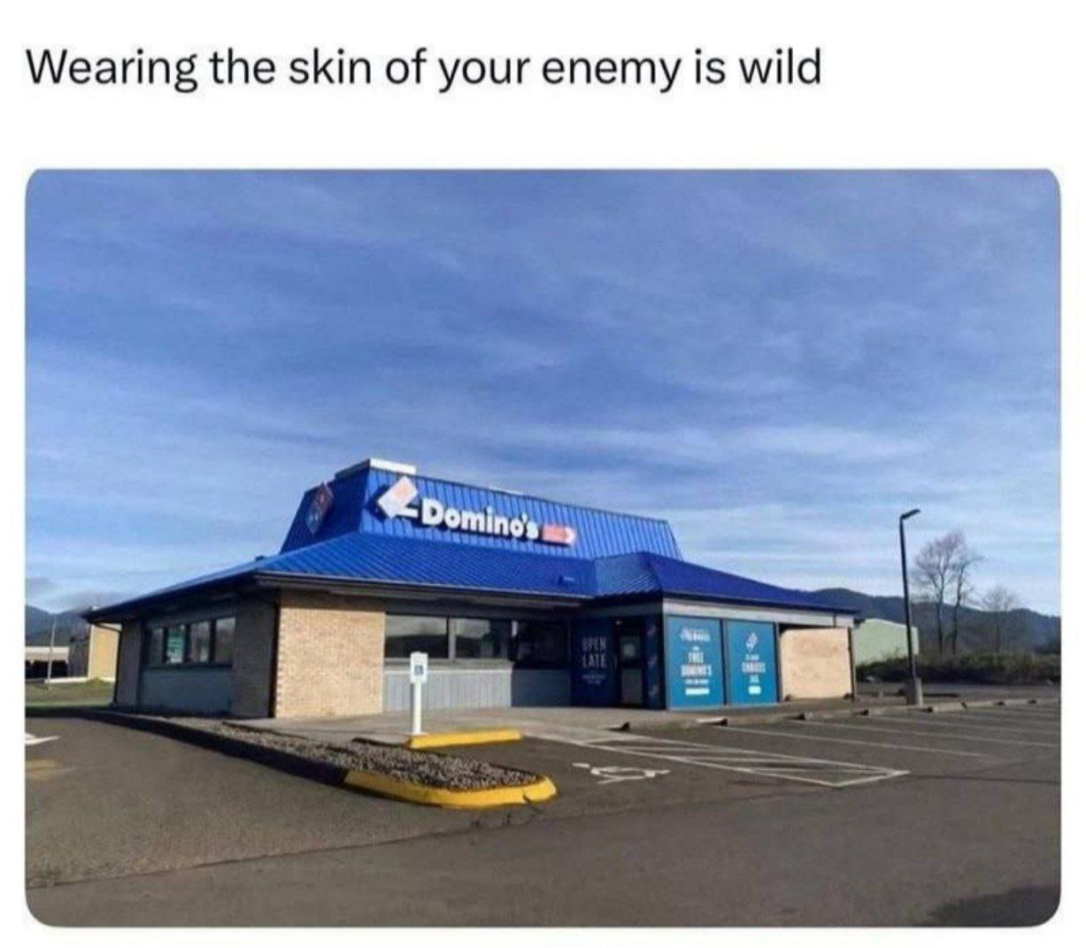 Wearing the skin of your enemy is wild