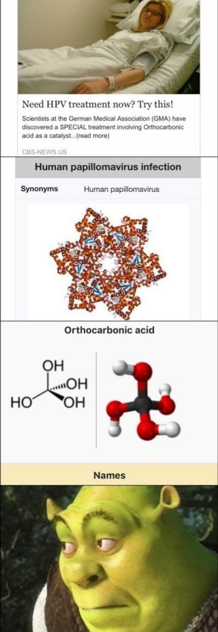 Need НРУ treatment now? Try this! Scientists at the German Medical Association (GMA) have discovered a SPECIAL treatment involving Orthocarbonic acid as a more) Human papillomavirus infection Synonyms