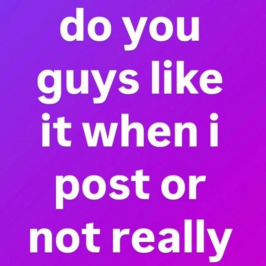 you guys like post or not really