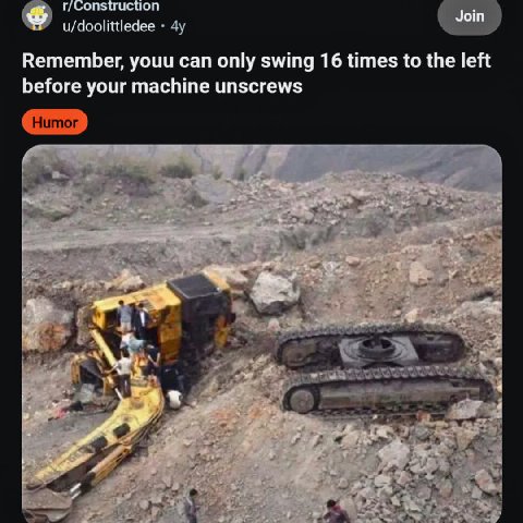 15 yon Join u/doolittledee Remember, youu can only swing 16 times to the left before your machine unscrews и