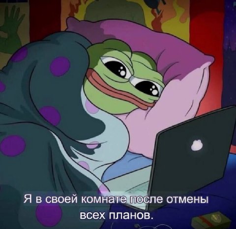 Я в своей комнате`после отмены всех планов.