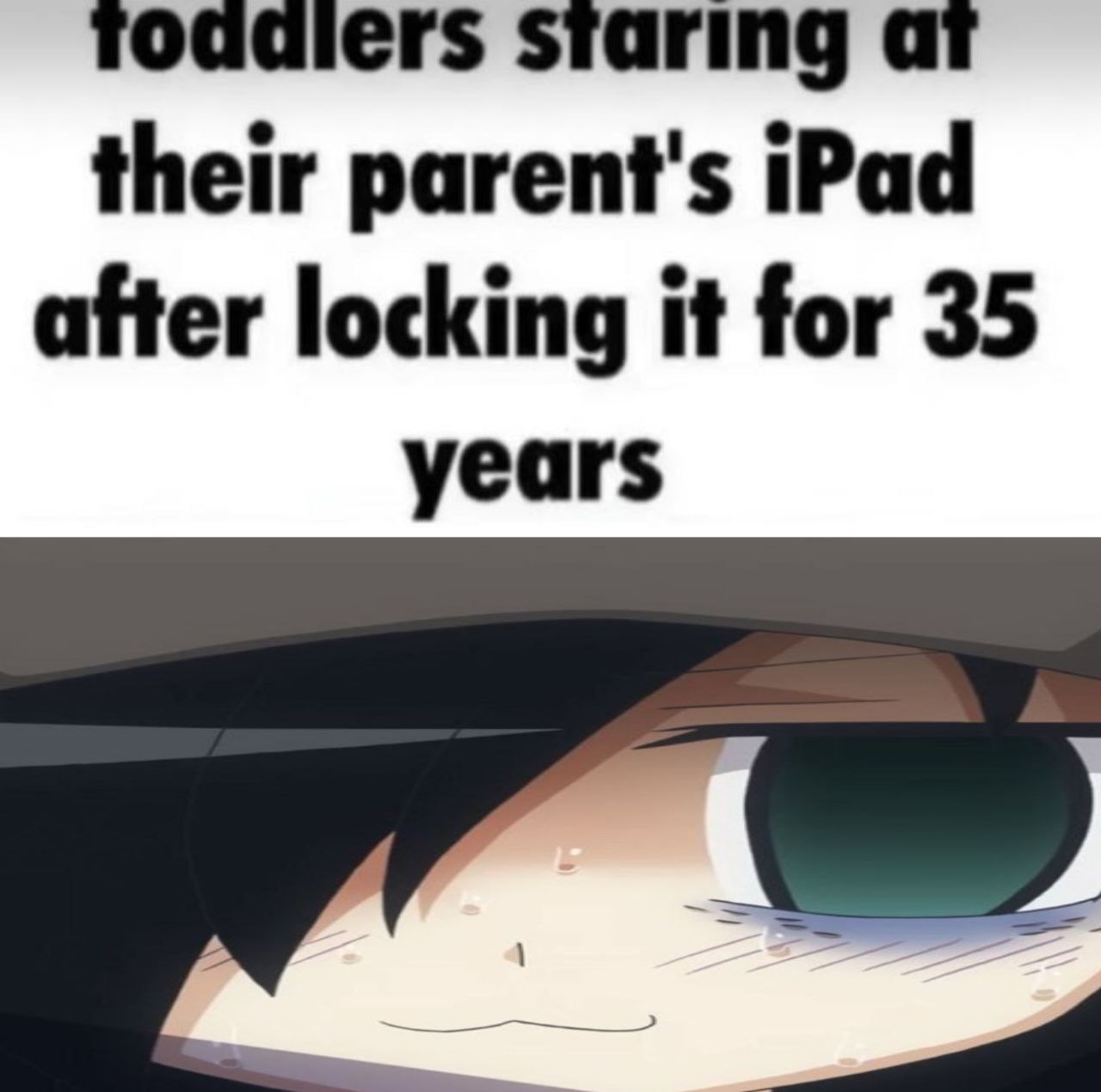 тоаатег$ staring their parent's iPad after locking it for 35 years