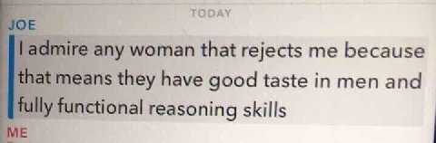 ТООА\ admire any woman that rejects me because that means they have good taste in men and [fully functional reasoning skills ME