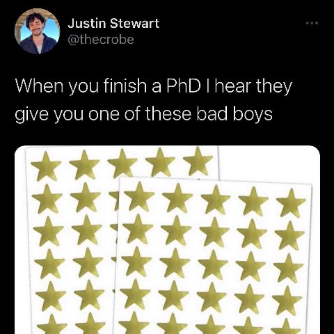 Justin Stewart @thecrobe When you finish а PhD hear they give you one of these bad boys
