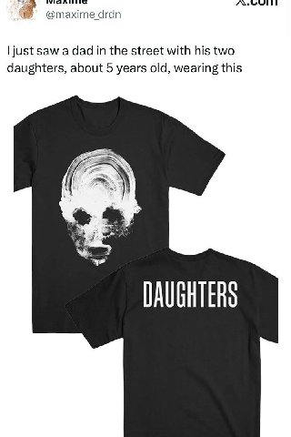 @тахите агап just saw a dad the street with his two daughters, about 5 years old, wearing this ‘a